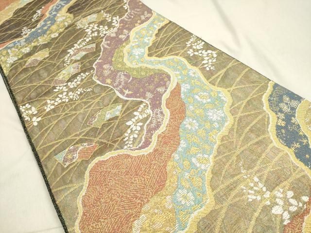 平和屋着物▽六通柄袋帯 京景色 浪漫 ラメ糸 正絹 逸品 CAAX7008vp