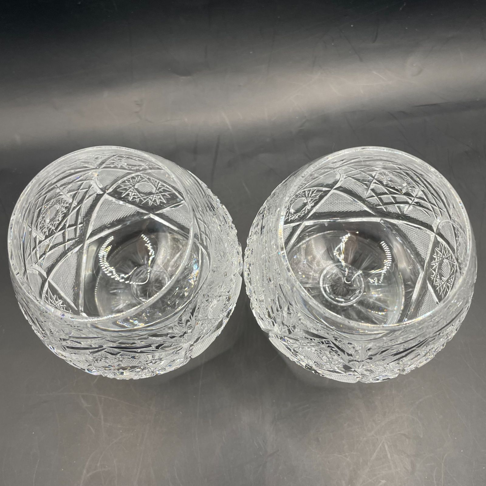 希少・ヴィンテージ】Bohemia ボヘミア クリスタルグラス 6客セット