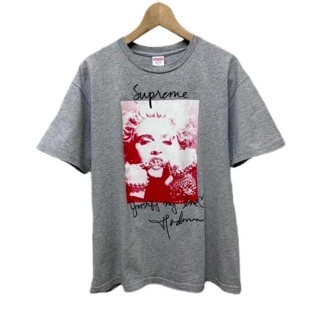 シュプリーム SUPREME 18AW Madonna Tee マドンナ プリント Tシャツ M  灰 グレー 
