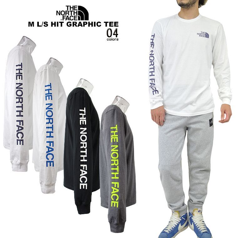 海外限定 THE NORTH FACE L/SヒットグラフィックロングTシャツ