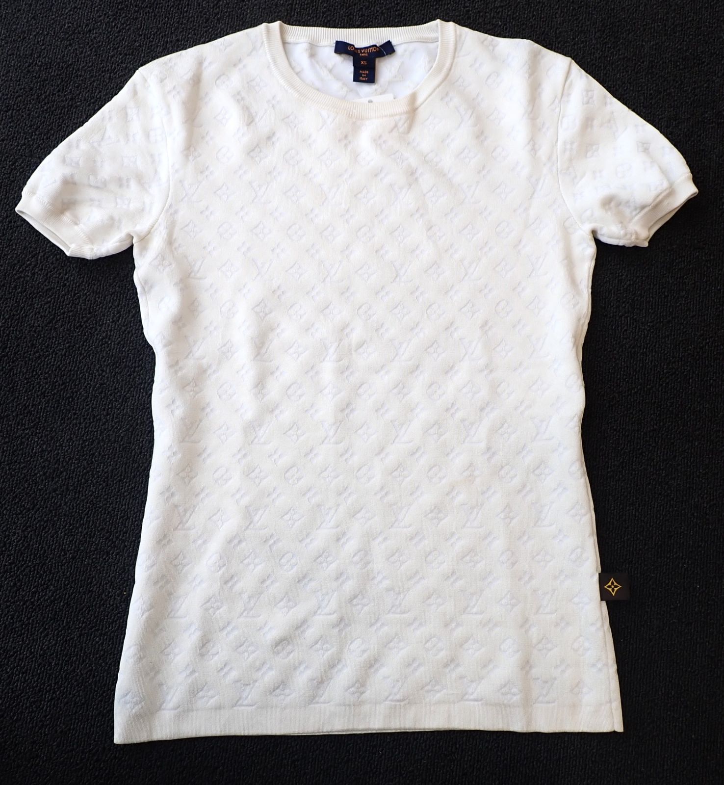 Louis Vuitton ルイヴィトン Tシャツ カットソー ホワイト モノグラム柄 サイズXS