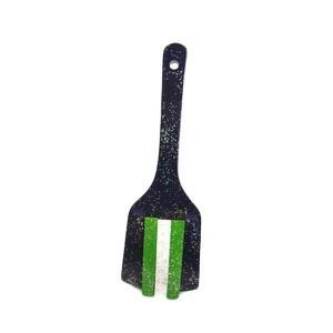 スペシャル鳴子 3枚バチ 濃紫 黄緑 白 黄緑 5個セット