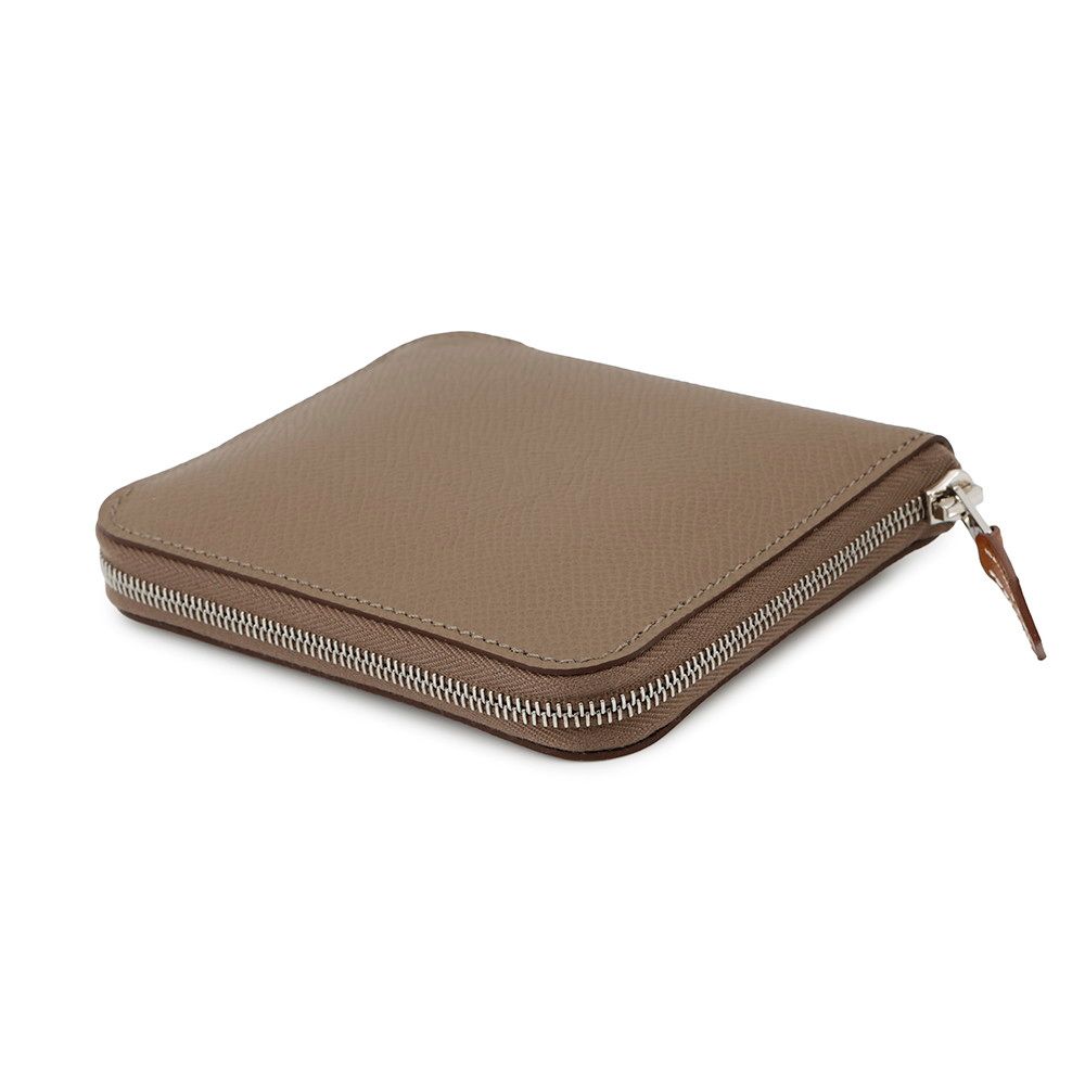 エルメス コインケース アザップコンパクト シルクイン エトゥープ シルバー金具 エプソン K刻印