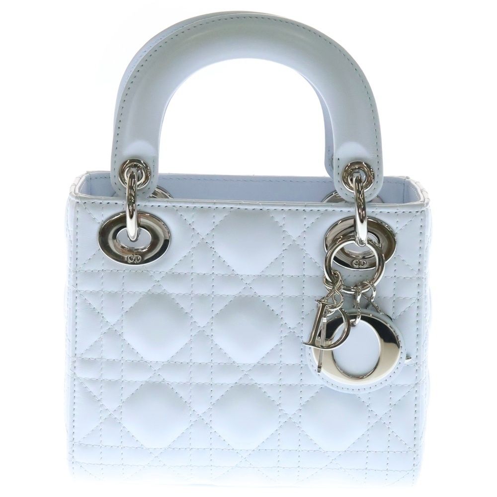 Christian Dior ライトブルー ハンドバッグ Christian Dior レディディオール ミディアム ハンドバッグ