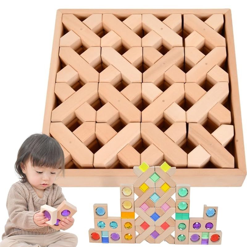 ジュエル積木 ラッピング済みでギフトに最適 【親子で夢中！宝石のよう