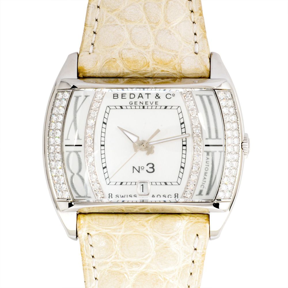 307 ペダ＆カンパニー BEDAT-Co 腕時計 ホワイトシェル文字盤 ダイヤベゼル メンズ