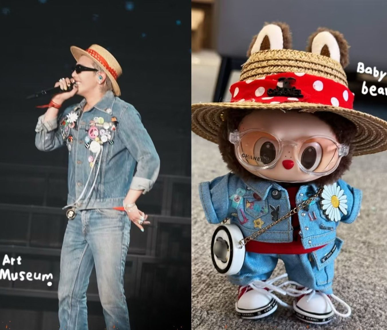 GD G-DRAGON Labubu Gdragon コスチューム ぬい服 ジヨン デニム
