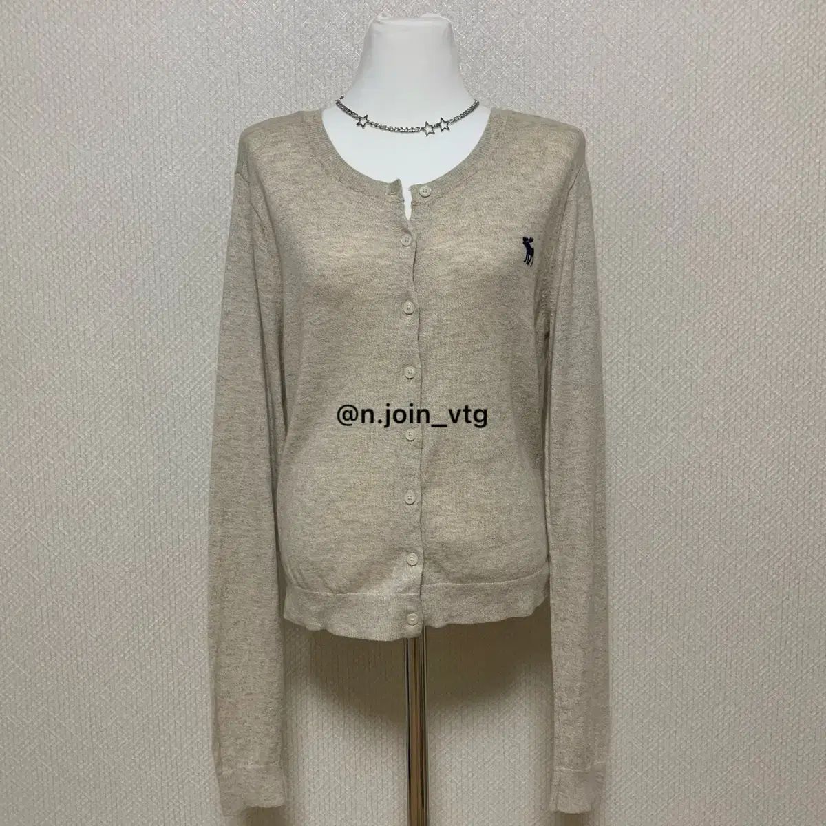 Abercrombie アバクロンビー オートミール ニット カーディガン