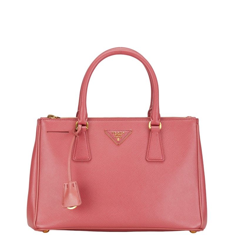 PRADA プラダ テスート 三角ロゴプレート ピンク シルバー金具 PRADA プラダ テスート 三角ロゴプレート ピンク シルバー金具