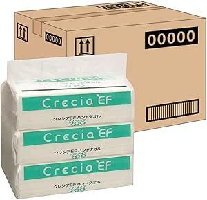 ケース販売 紙クレシア クレシア EFハンドタオル ソフトタイプ 2枚重ね ホワイト 200組 400枚 x 30パック