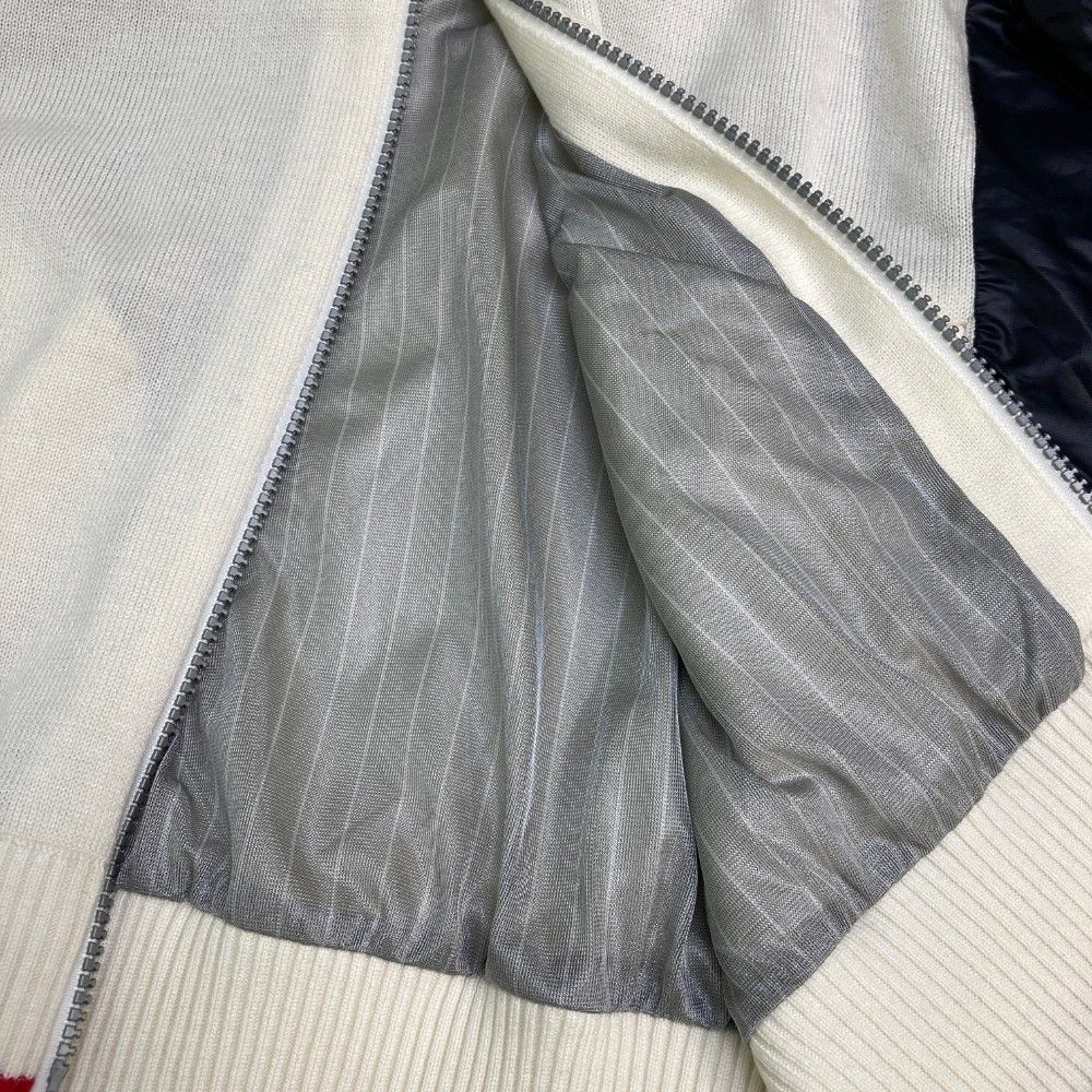 未使用 adabat アダバット蓄熱 ナイロン切替 ニット ジャケット サイズ：46 ADABAT アダバット 蓄熱 ナイロン切替 ニット ジャケット