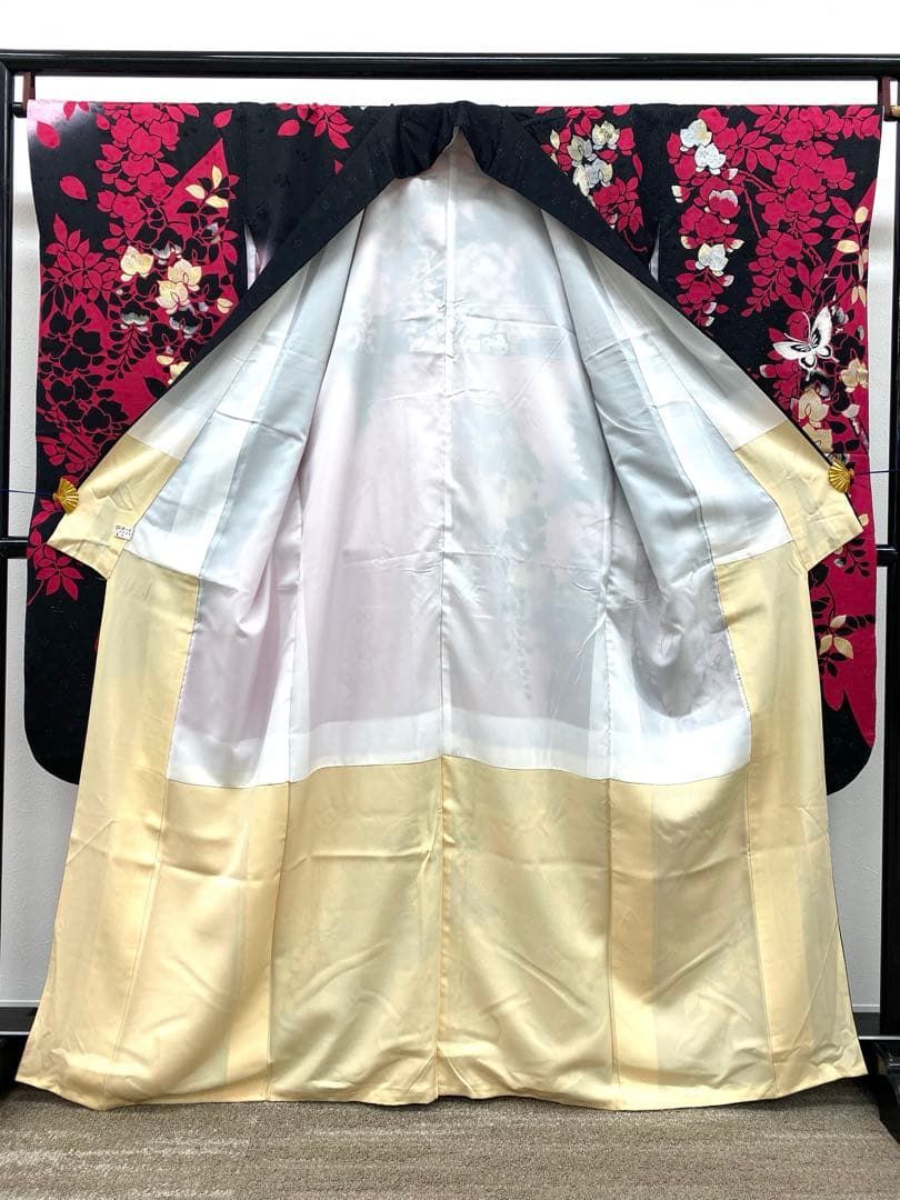 振袖 豪華 金彩 銀彩 銀通し 刺繍 藤 蝶 身丈162cm 撥水加工済 - メルカリ
