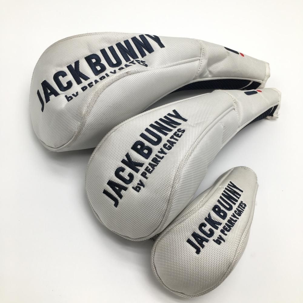 JACK BUNNY 3点セット ジャックバニー ヘッドカバー3点セット（DR FW UT) 白×ネイビー
