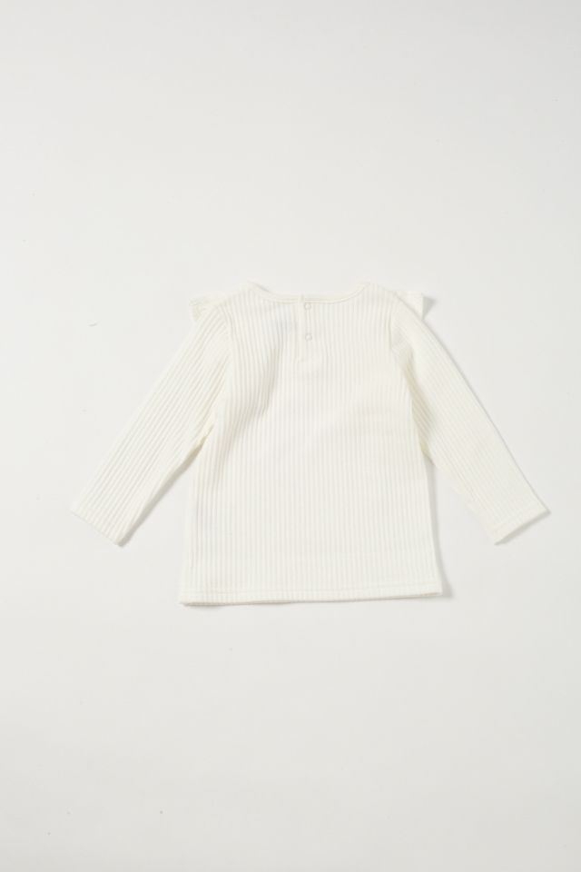 whip cream/フリル付リブプリーツT Tシャツ トップス 長袖　新品子供服90 キッズ&nbsp;女の子
