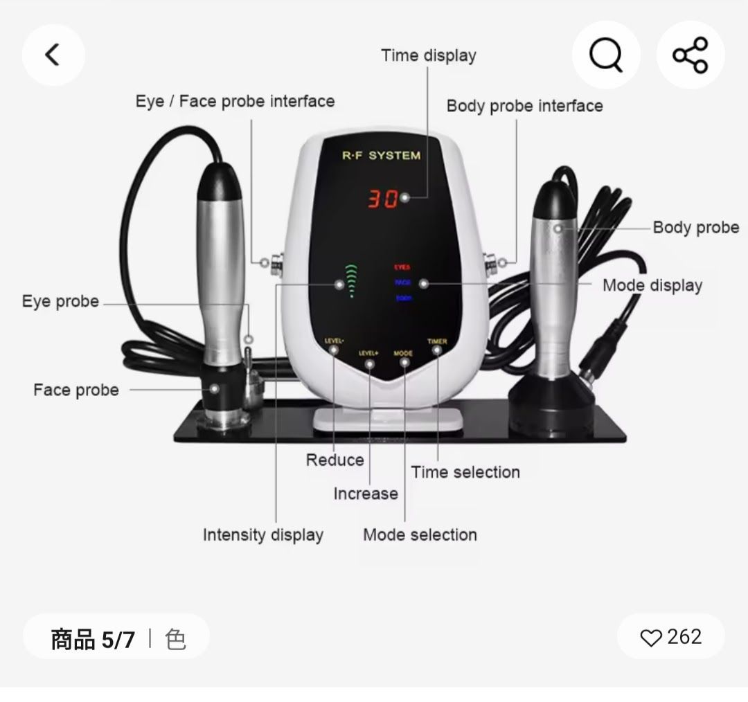 3IN1 美顔痩身マシン　※ラジオ波のみ 未使用品】3in1 5MHz RFラジオ波高周波 LED 家庭業務用 高周波