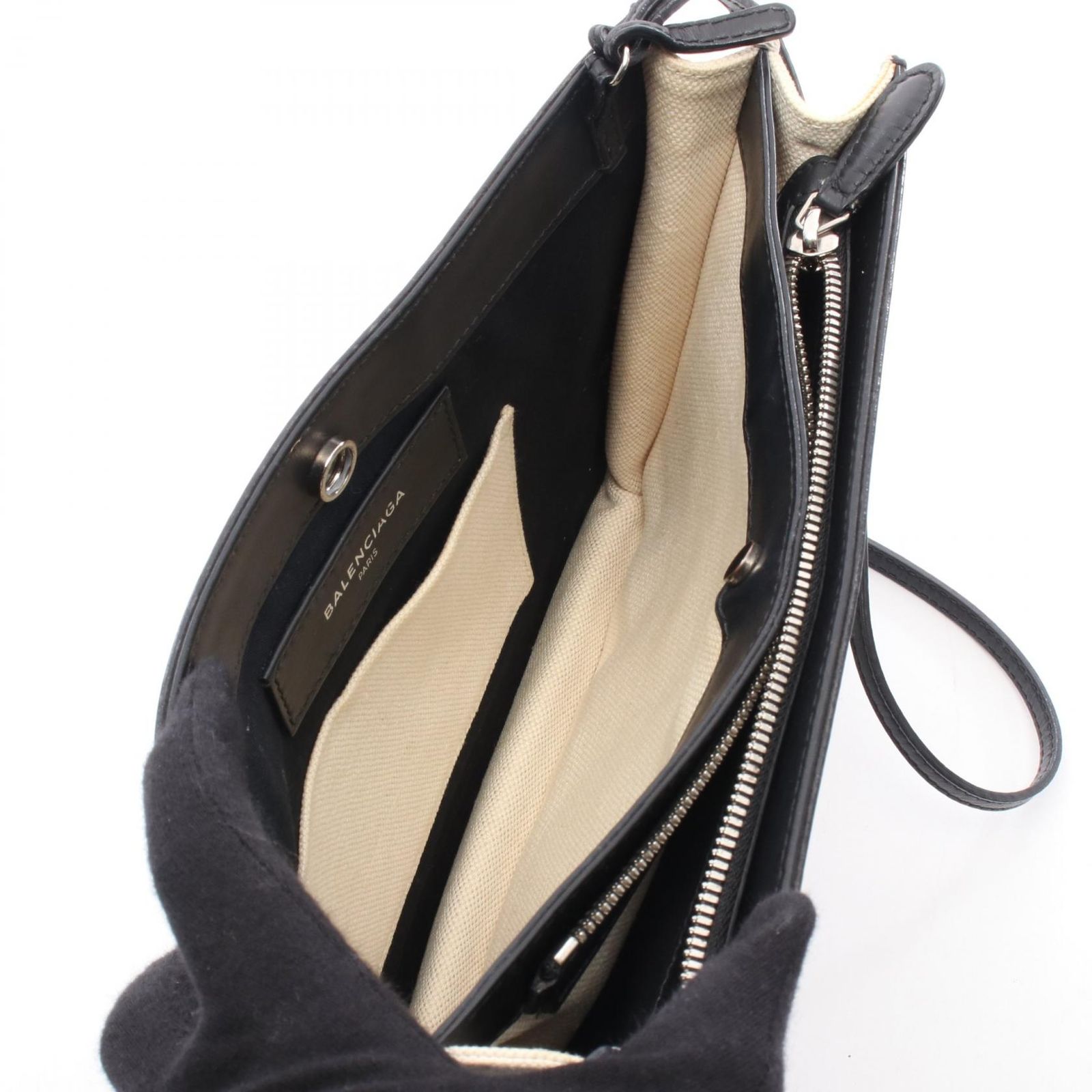 BALENCIAGA ネイビーポシェットショルダーバッグ ◇BALENCIAGA バレンシアガ NAVY POCHETTE ネイビーポシェット