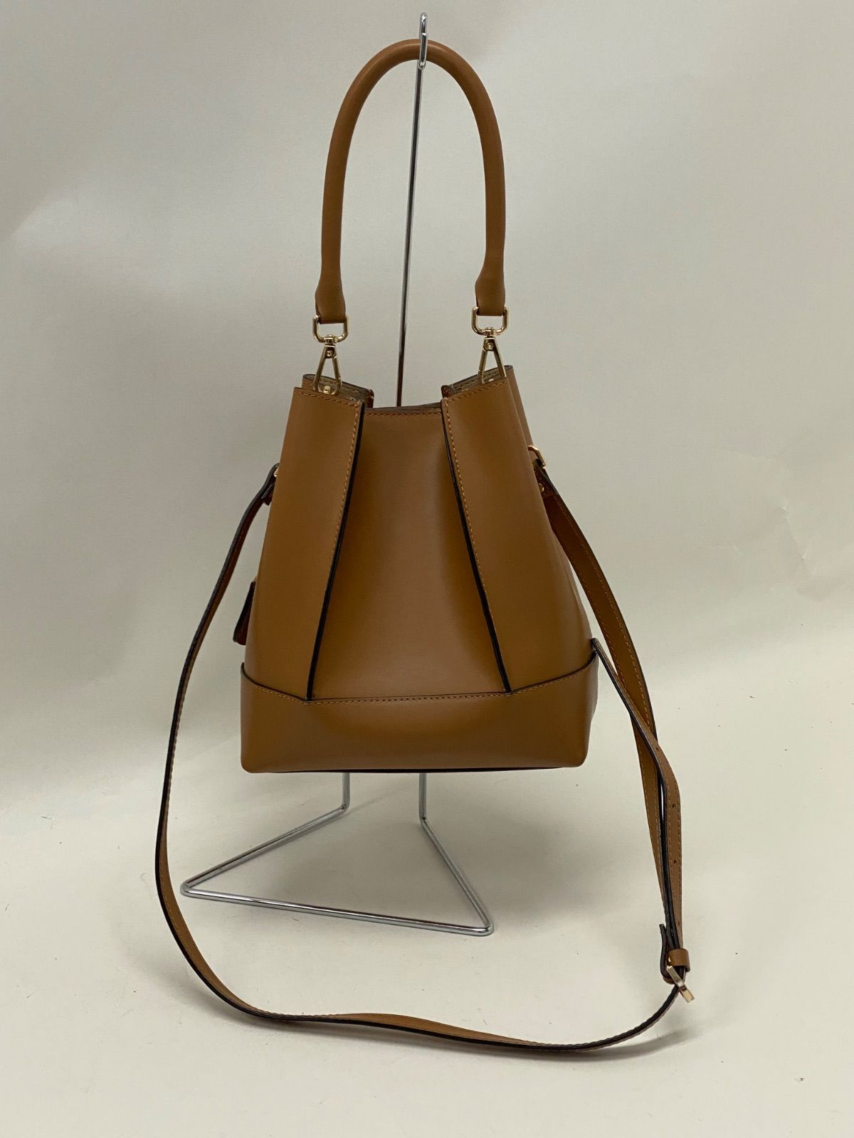 GIANNINOTARO ジャンニノターロ バケツバッグ 2Way ショルダーバッグ キャメル