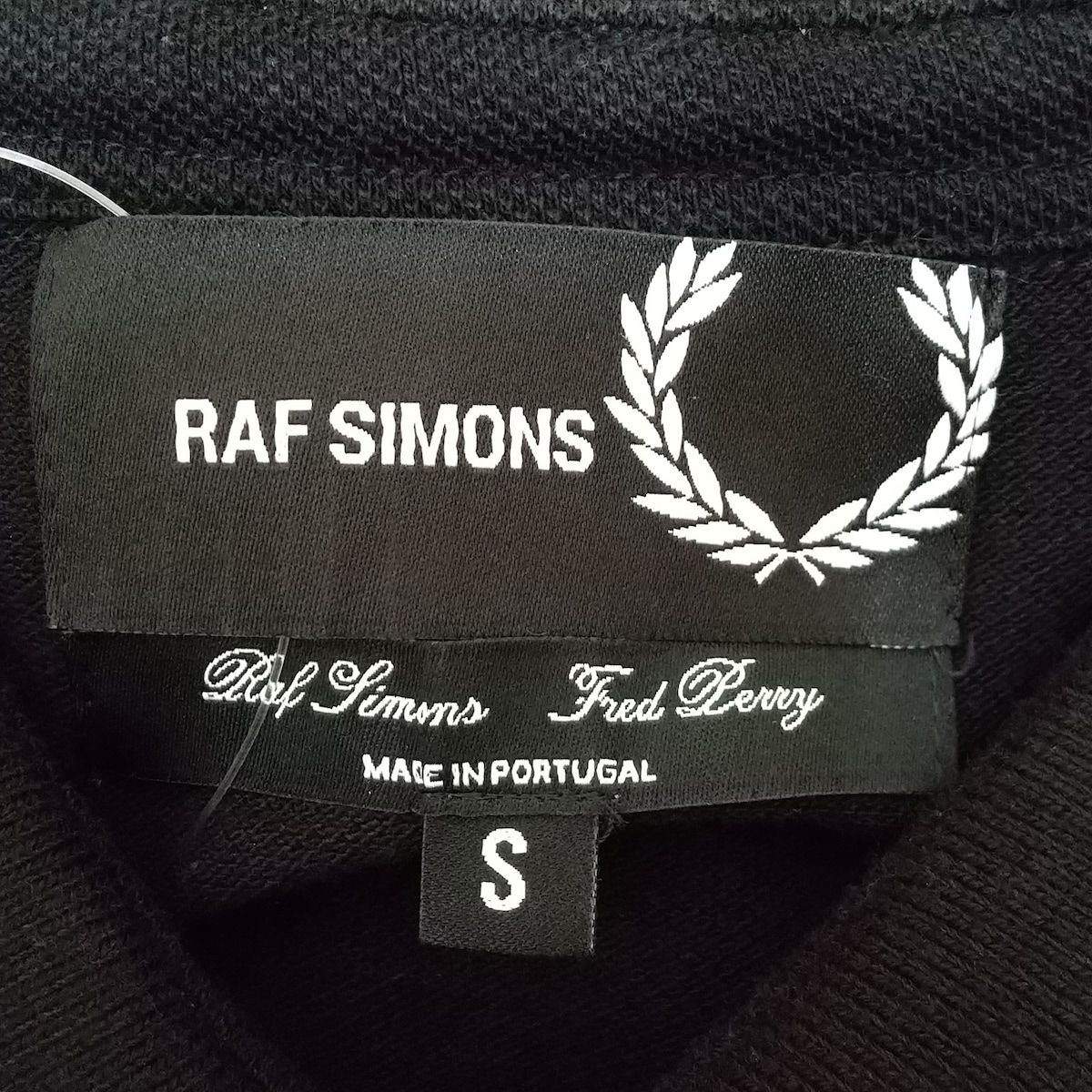 RAF SIMONS(ラフシモンズ) 半袖ポロシャツ サイズS メンズ - 黒 ×FREDPERRY