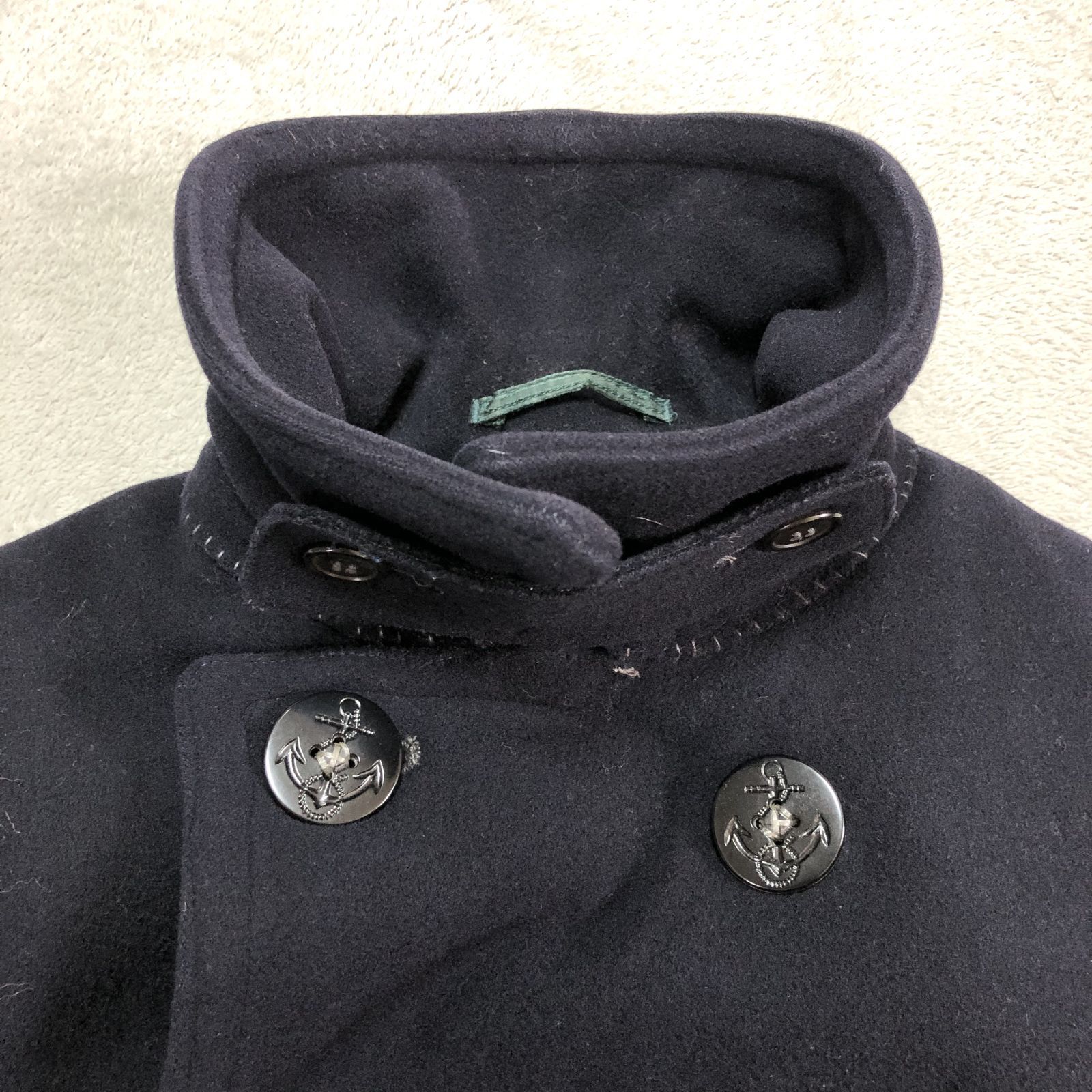 albino ナポレオンPコート ネイビー ダブルブレスト ピーコート FIDELITY フィデリティ TK-23775032 MELTON 10B P-COAT メルトン