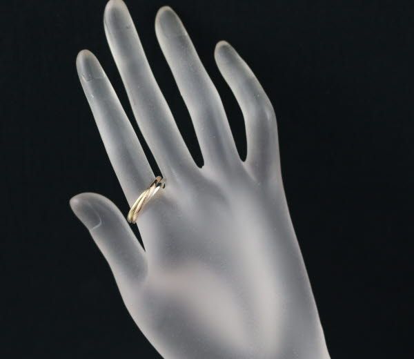 カルティエ トリニティリング スリーカラー XS 53号 K18YG/WG/PG  