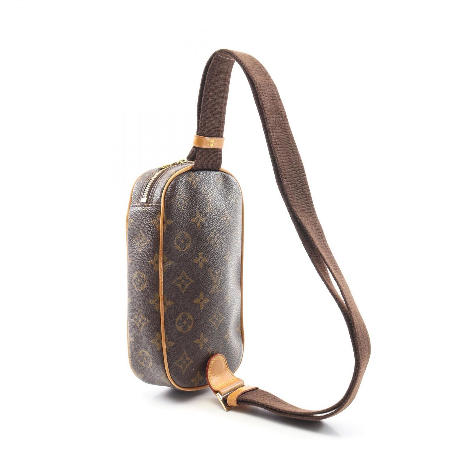 【まゅ】ルイヴィトン モノグラム ポシェットガンジュ ボディバッグ（美品） LOUIS VUITTON (ルイ ヴィトン) モノグラム ポシェット ガンジュ