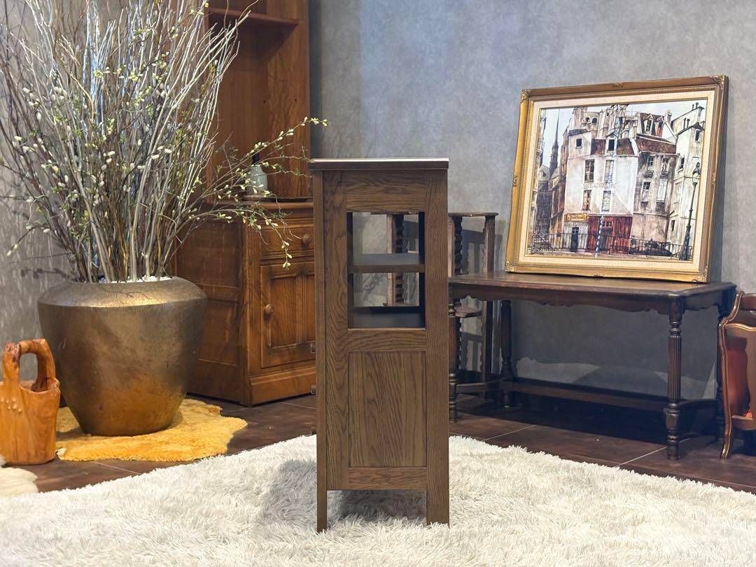 起立木工　キャビネット　電話台　収納　引き出し　ビンテージ　無垢材　IZ 起立木工 キャビネット 電話台 収納 引き出し ビンテージ 無垢材