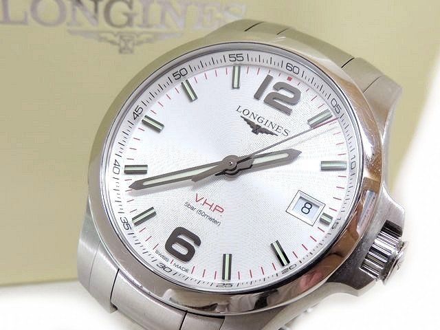 LONGINES ロンジン メンズ 時計 □ L3.716.4.76.6 コンクエスト V.H.P