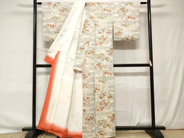 平和屋着物□上質な小紋 作家物 花丸文 金彩 正絹 逸品 未使用