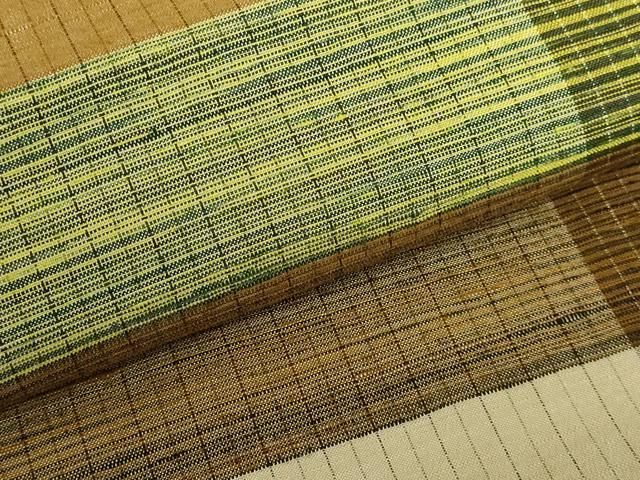 平和屋本店□極上 塩沢紬 林宗平工房 九寸名古屋帯 間道 証紙付き 逸品