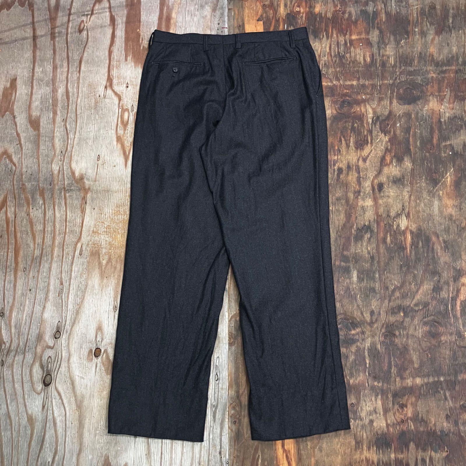 80s unknown vintage ブラック 2タック スラックス 80s unknown vintage ブラック 2タック スラックス