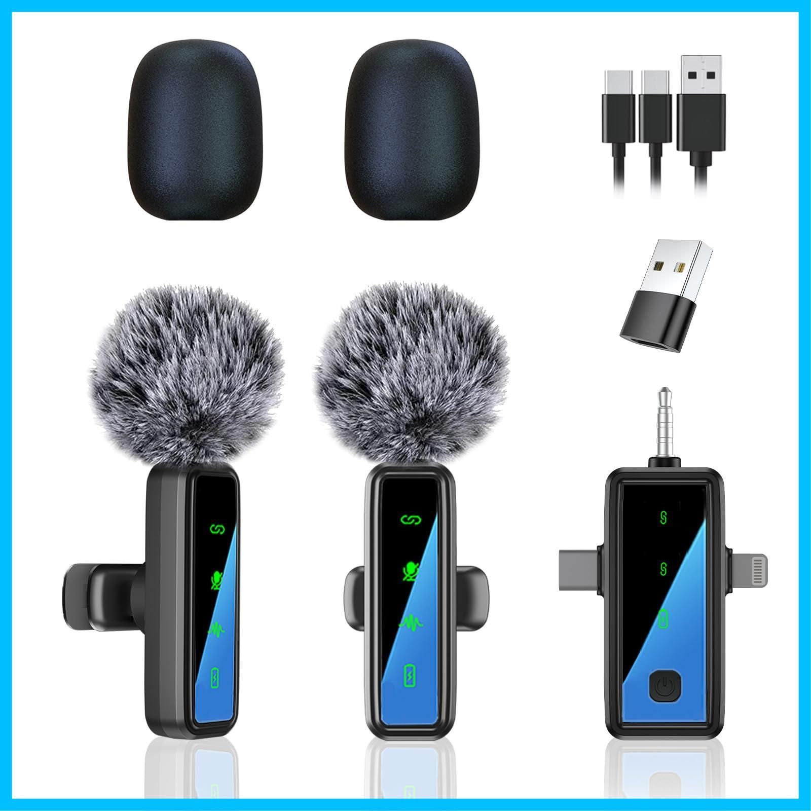 商品 9時間連続使用 APP不要 プラグ＆プレイ クリップ式 360°回転可 超ミニ 3.5mm対応 音画同期 クリップ式 ノイズ軽減 LED指示灯搭載 5X 超ミニ 瞬時接続 伝送距離300m 2人同時使用 イク iPhone|Android|カメラ対
