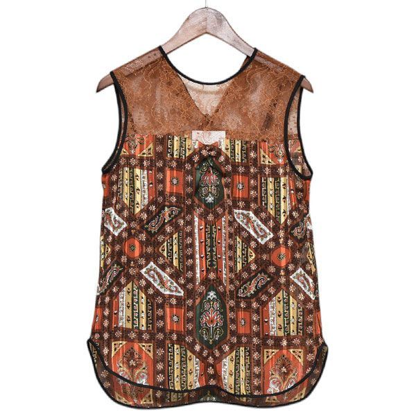 mame kurogouchi マメクロゴウチ 2020AW Stained Glass Printed Top 