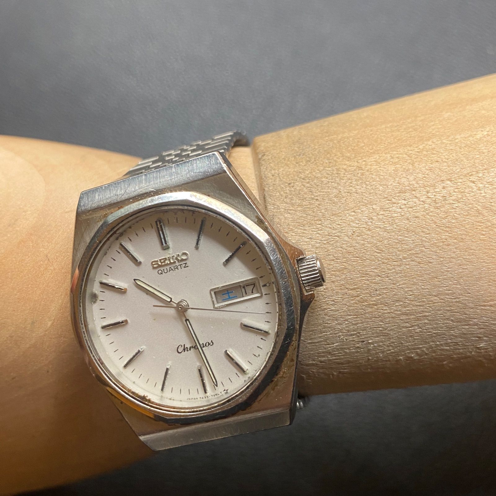 セイコー SEIKO 7433-7040 CHRONOS クロノス 腕時計 アナログ シルバー 