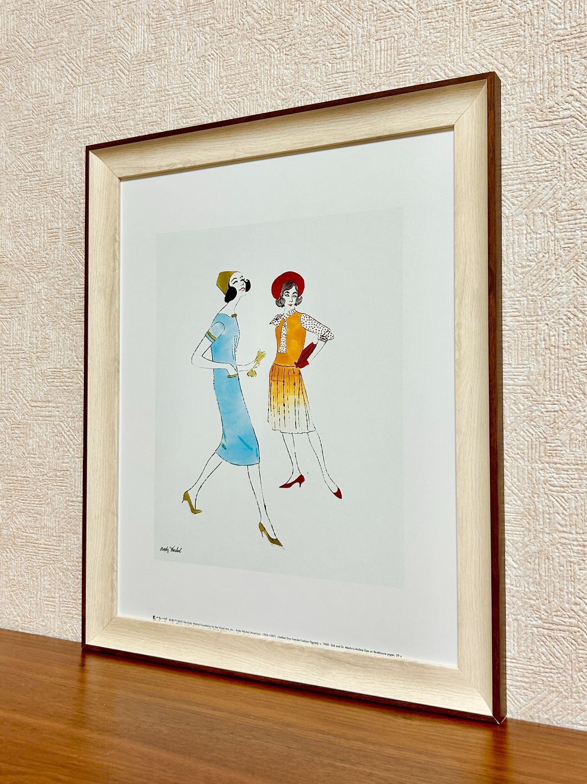 （ほぼ新品）絵画 新品☆額縁付アートポスター(BRUCE MCGAW GRAPHICS)☆アンディ