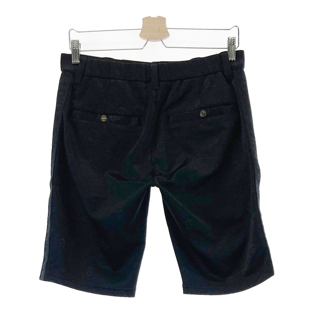 サイズ 46 MARK-LONA マークアンドロナ ストレッチ ハーフパンツ スカル 総柄 ブラック系 240101541276 ゴルフウェア メンズ ストスト