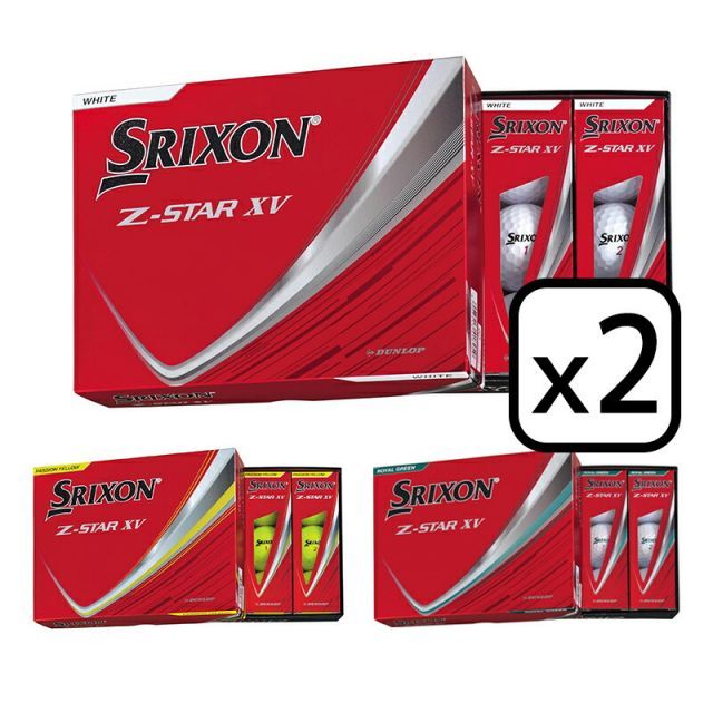 SRIXON Z-STAR XV ゴルフボール スリクソン ゼットスター XV ボール 2ダースセット 12個入りｘ2 日本正規品