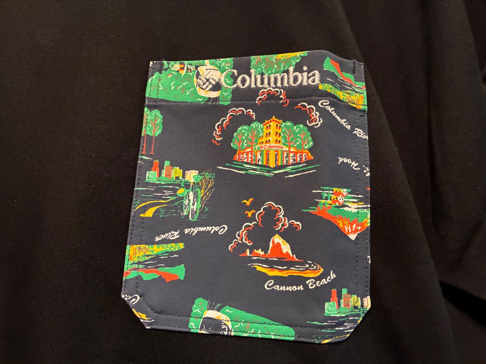 Columbia コロンビア ヤングストリートショートスリーブクルー メンズ 半袖 tシャツ カットソー アウトドア 吸水速乾 PM0512 011 BLACK XLサイズ &yen;3960+送料&yen;550