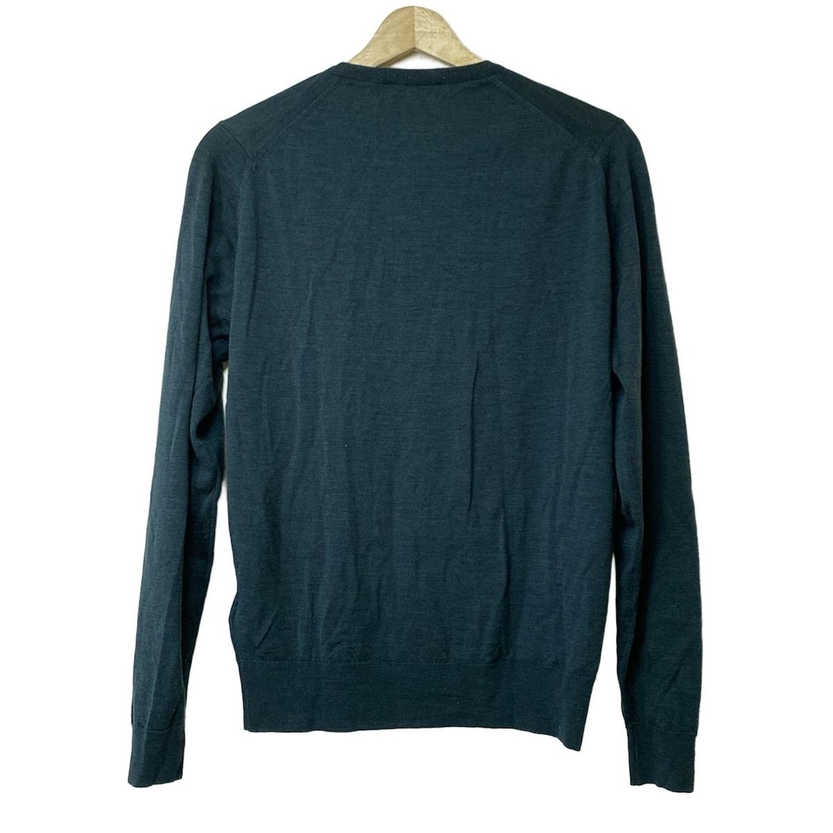 JOHN SMEDLEY ジョンスメドレー 長袖セーター サイズS メンズ - ダークグリーン クルーネック