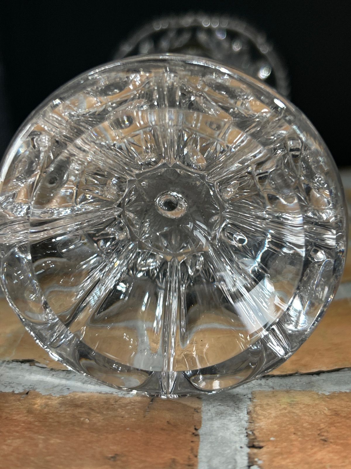 Lead Crystal24%　カメイガラス　フラワーベース(花瓶)【レトロ品】 Flower Vase Lead Crystal 24％ カメイガラス 花瓶 - メルカリ