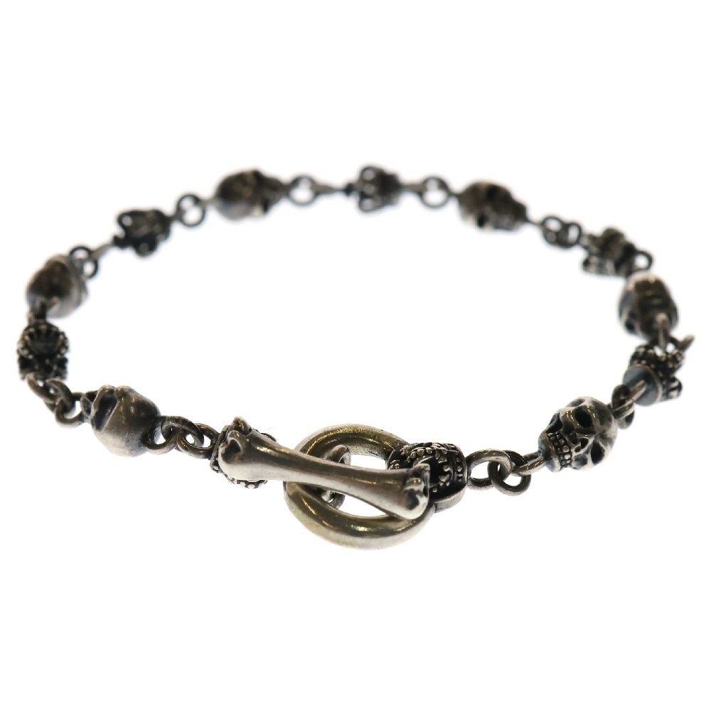 Justin Davis ジャスティンデイヴィス SKULL DIVINE Bracelet スカル ディヴァイン クラウン チェーン ブレスレット シルバー SBJ126