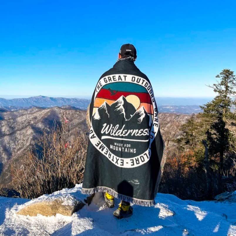 新品 キャンピングカー 黒い山 天幕 ブランケット 車中泊 テント… 屋外毛布 …… Outdoor