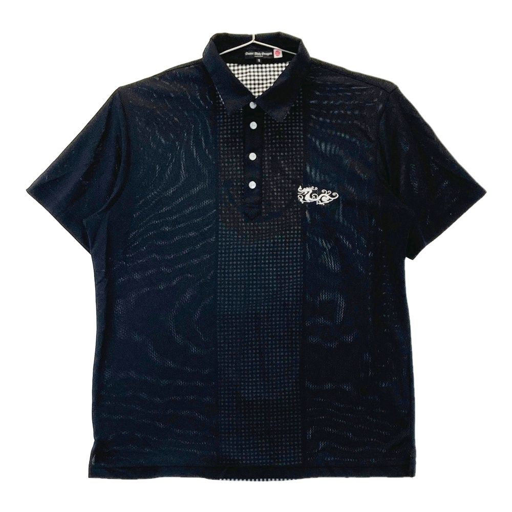 【美品】ダンスウィズドラゴンメンズ半袖ポロシャツ　サイズ5 ダンスウィズドラゴン☆ポロシャツ☆サイズ5 美品ダンスウィズ