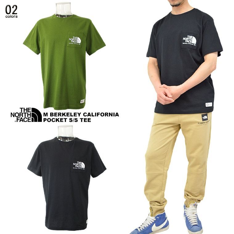 THE NORTH FACEノース バークレーカルフォルニアポケットTシャツ 定番 人気 売れ筋アイテム 半袖T 半TEE クルーネックT コットンTシャツ 男女兼用 ユニセックス