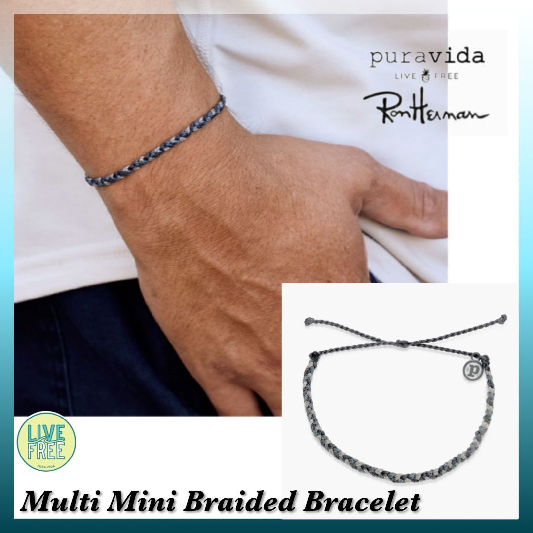 Pura Vida ブレスレット MULTI MINI BRAIDED グリーン