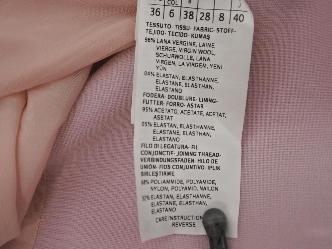 未使用マックスマーラ 白タグ 本革 レザージャケット ピンク 40 Max Mara - 未使用マックスマーラ 白タグ 本革 レザージャケット