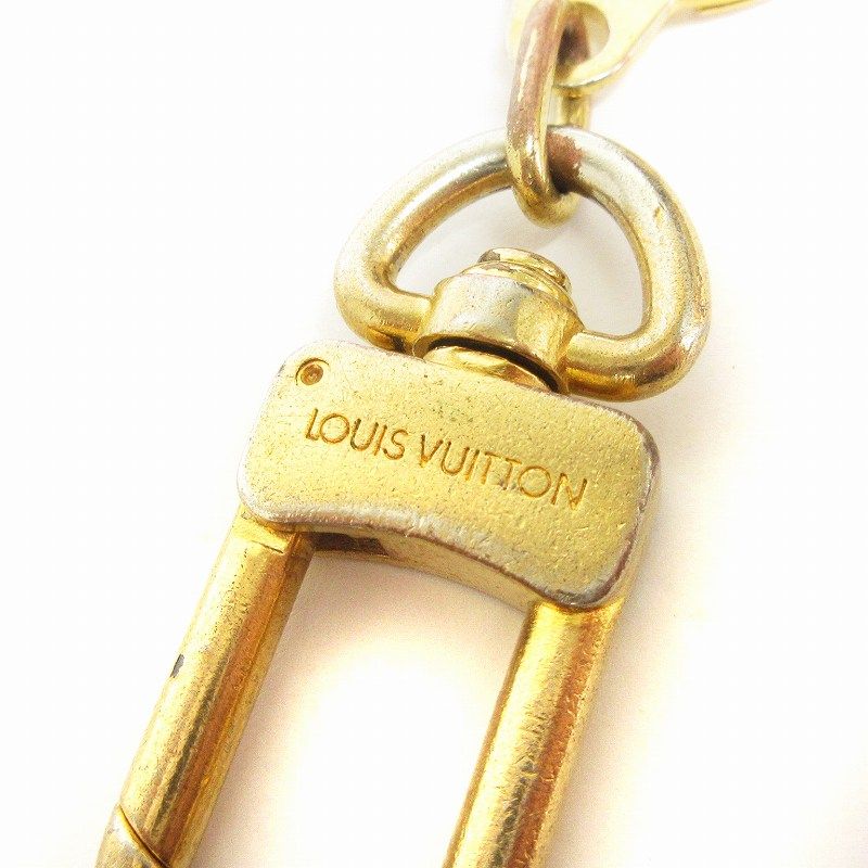 ルイヴィトン LOUIS VUITTON キーホルダー キーリング ゴールドカラー