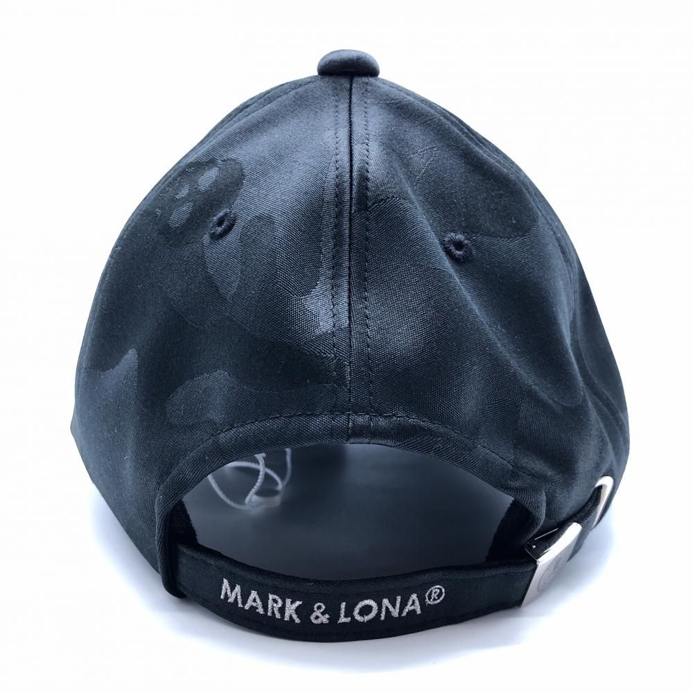 新品】マークアンドロナ キャップ 黒 迷彩織生地 カモフラ ライン