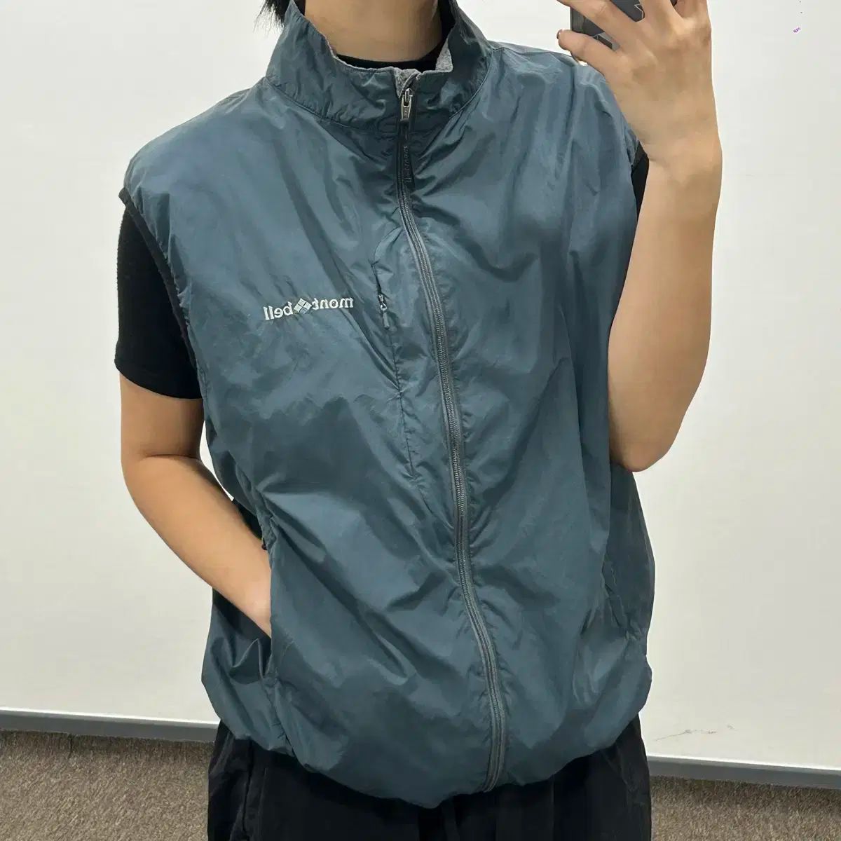 モンベル 90s ダークグリーン シャーリング ベスト