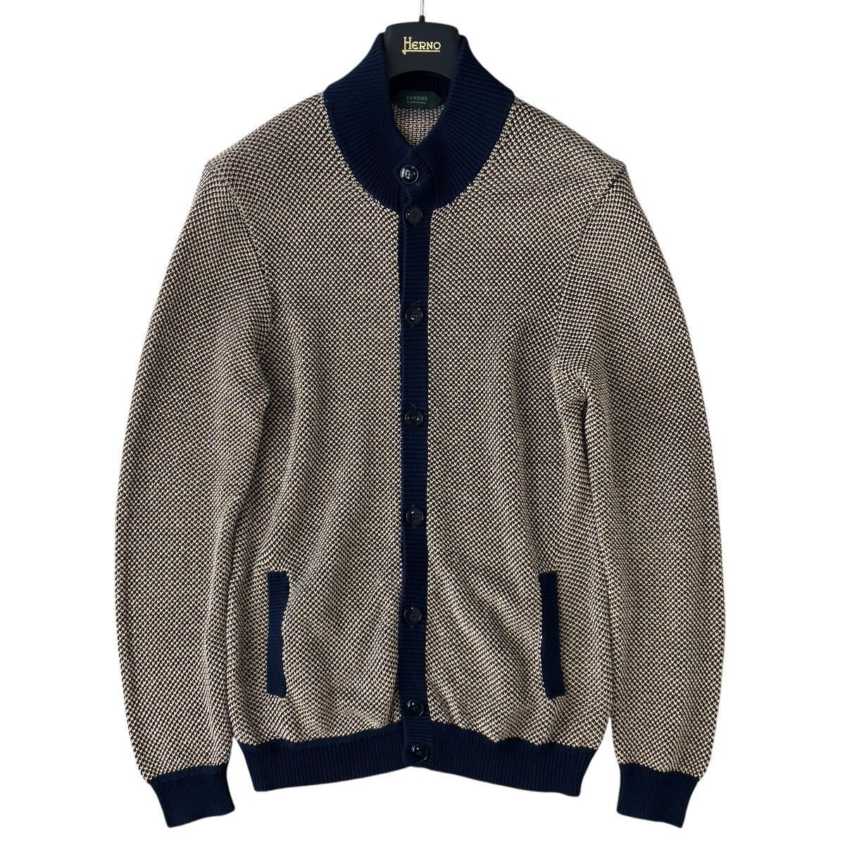 ザノーネ CHIOTO リネン スタンドカラー カーディガン 50 (XL) ザノーネ CHIOTO リネン スタンドカラー カーディガン 50 (XL)