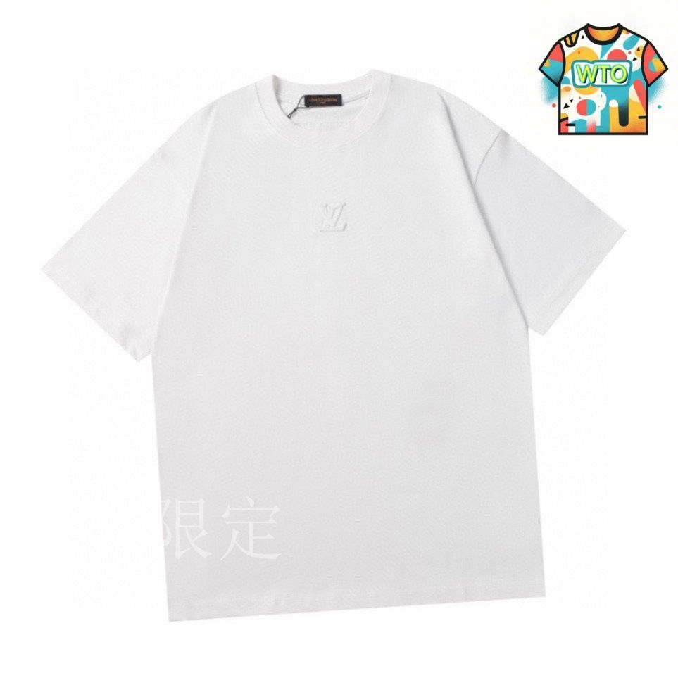 今日特価】Louis Vuitton エンボスロゴ T シャツ（B/W/G）/LV